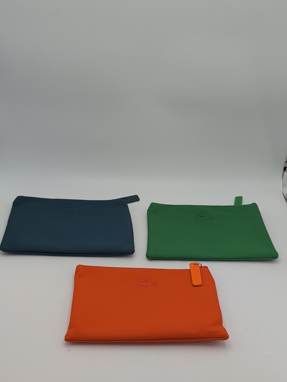 Lacoste Amenity Kit For Turkish Airline 8.5”x 6” Pouch's Orange Green Blue